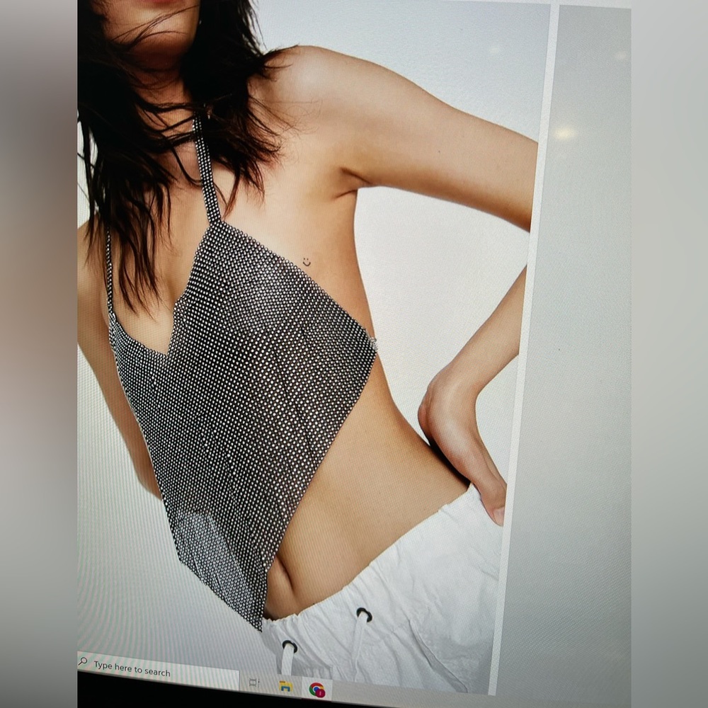 Hanky hem chainmail cami top